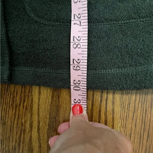 J.Jill Women's 100% Wool Army Green Tie Button Front Coat Size Medium - Picture 8 of 9